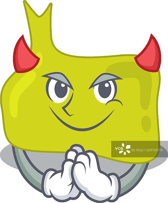 打扮成恶魔卡通形象的垂体图片素材