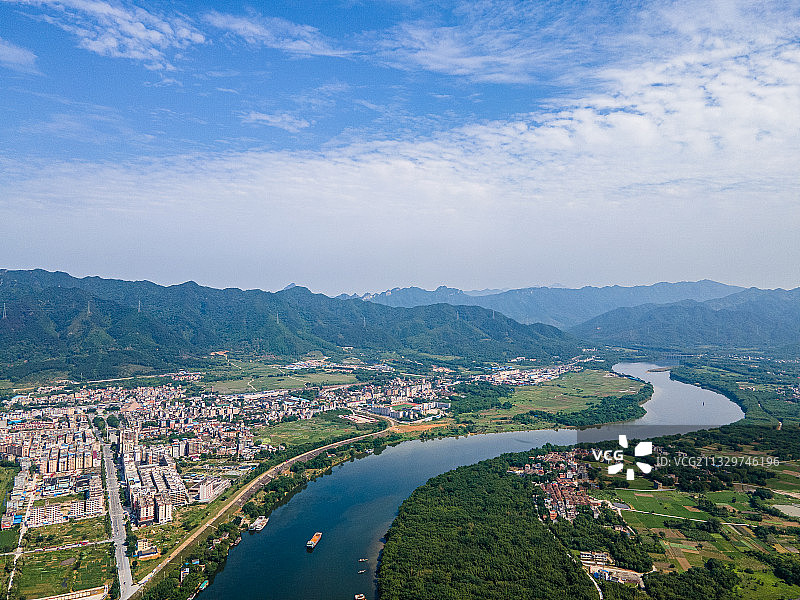 广东省清远英德市城市航拍风光图片素材