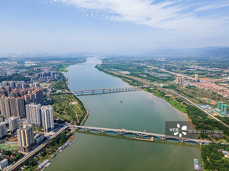 广东省清远英德市城市航拍风光图片素材