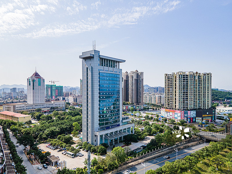 广东省清远英德市城市航拍风光图片素材