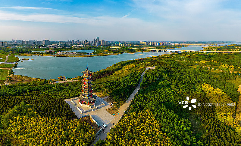 石家庄正定滹沱河景区图片素材