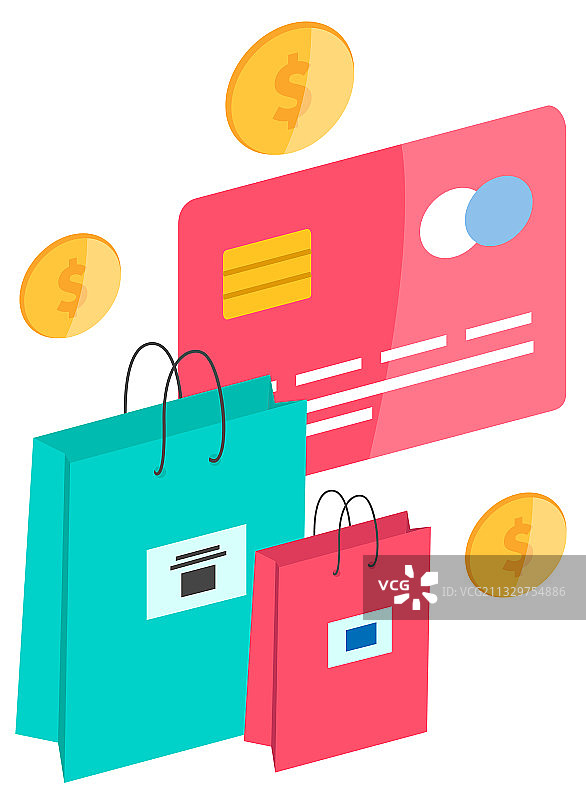 带有折扣的零售购物袋图片素材