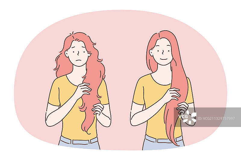 健康头发护理概念图片素材