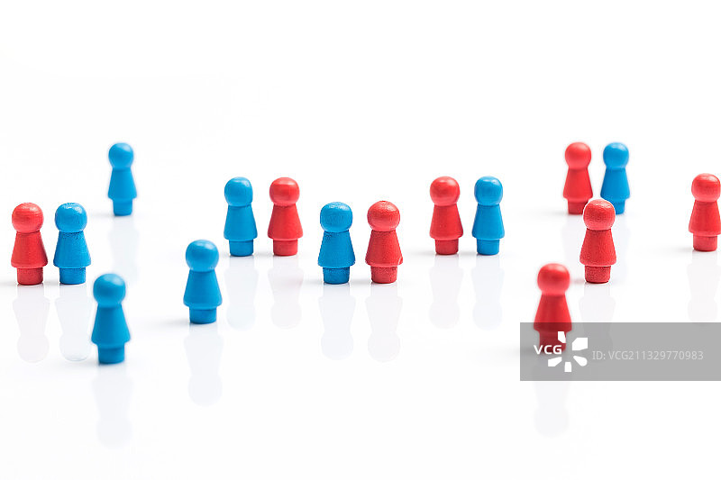 用不同颜色棋子表示男性与女性图片素材