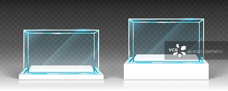 玻璃展示柜透明盒子图片素材