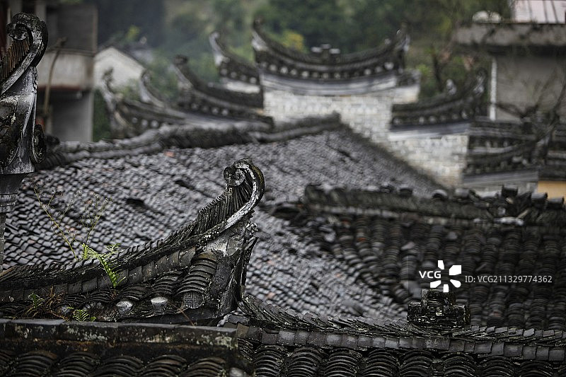 广西阳朔兴坪古镇渔村图片素材