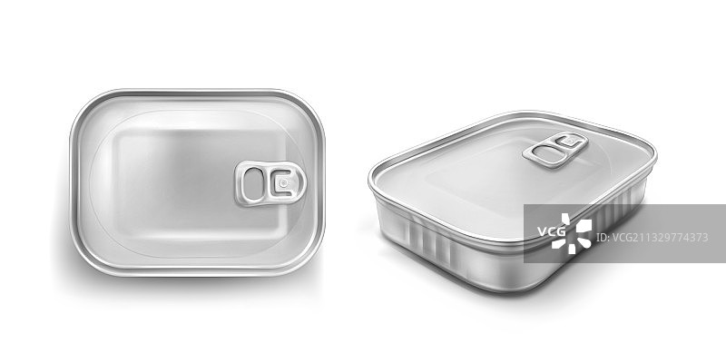 带拉环的沙丁鱼罐头顶部视角模型图片素材