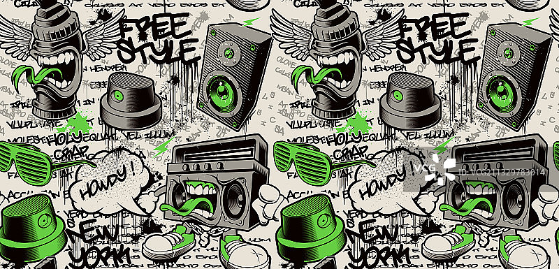 涂鸦墙背景无缝素材图片素材