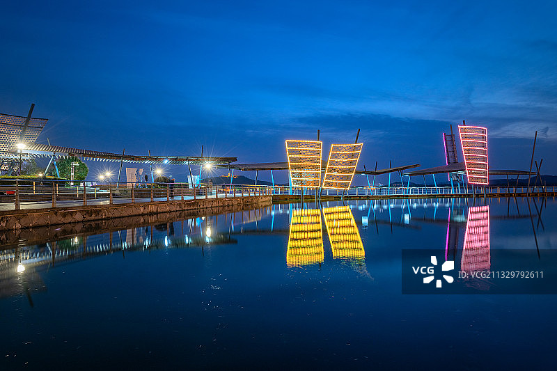 渤公岛生态公园蠡湖之光图片素材