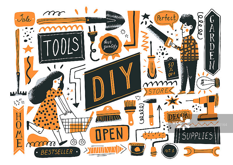 DIY商店概念图片素材