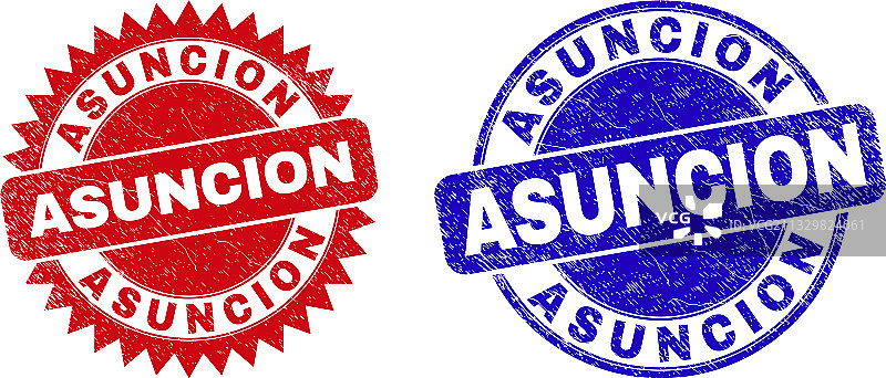 亚松森圆形花结复古印章图片素材