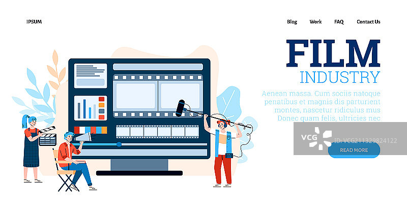 网站模板中的电影摄制组图片素材