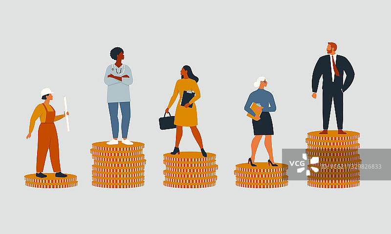 不同收入的贫富人群图片素材