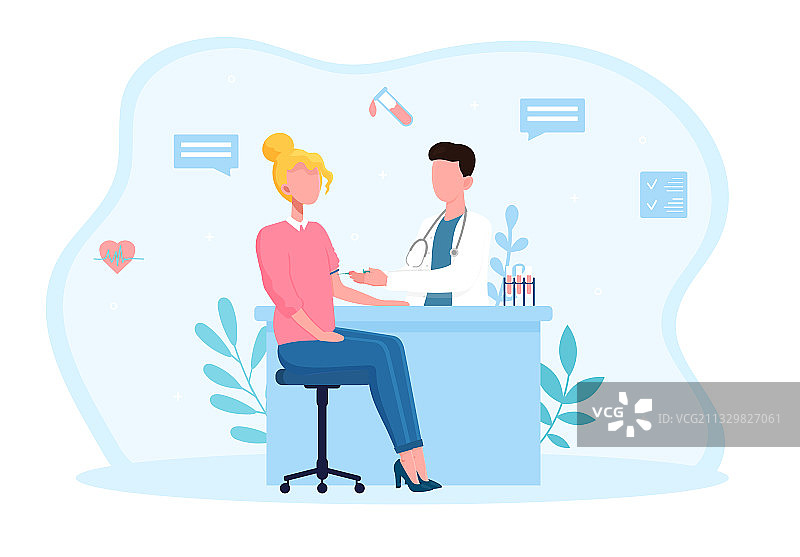 女患者正在做健康检查图片素材