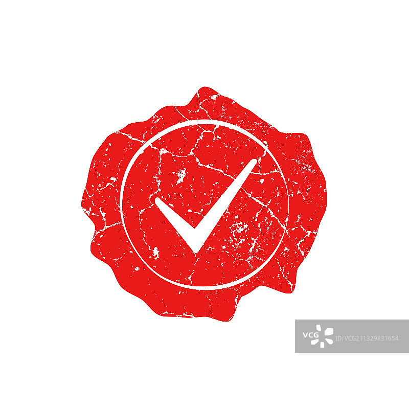 带复选标记的旧印章7图片素材