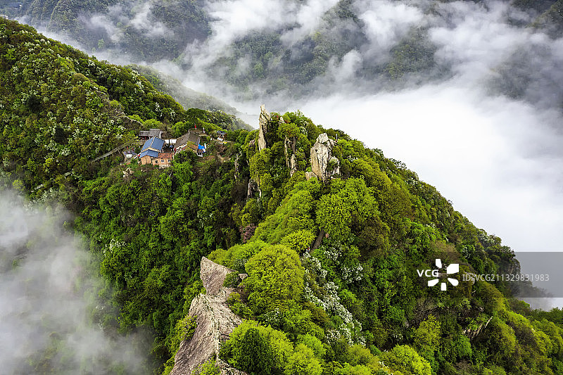 秦岭人家图片素材