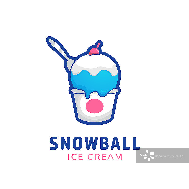 雪球冰淇淋桶杯标志图标符号图片素材