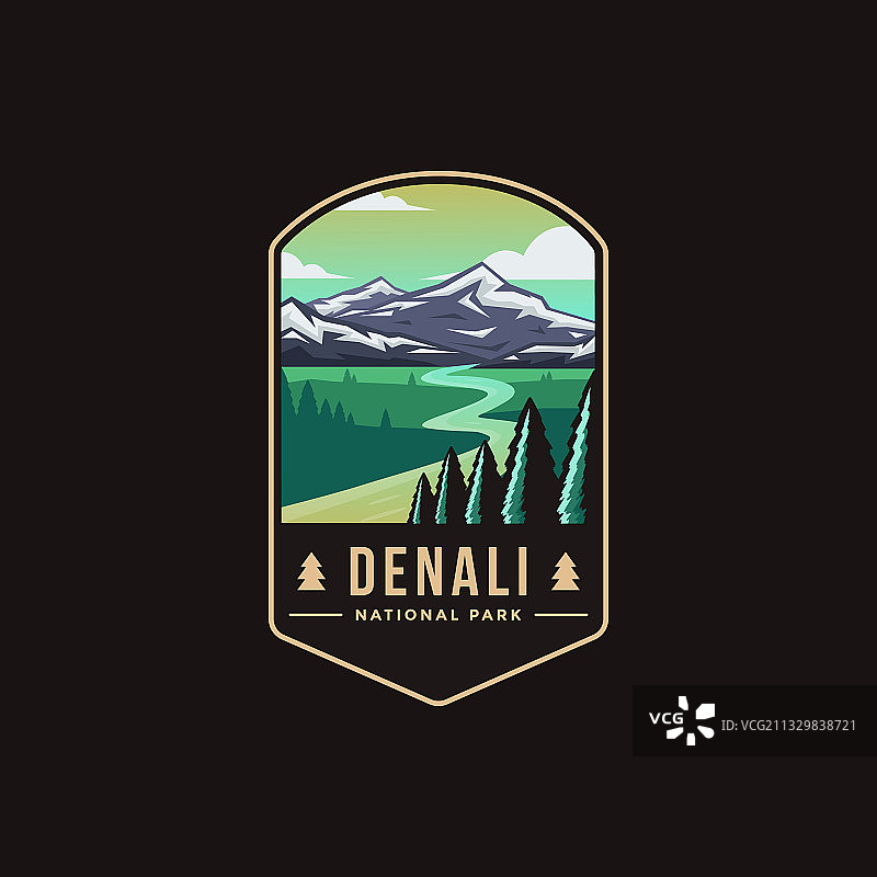 迪纳利国家公园徽章图片素材