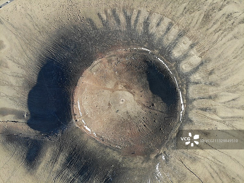 内蒙乌兰哈达火山地质公园航拍图片素材