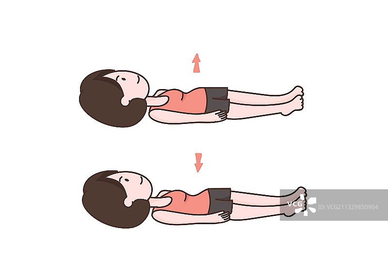 腹式呼吸图片素材
