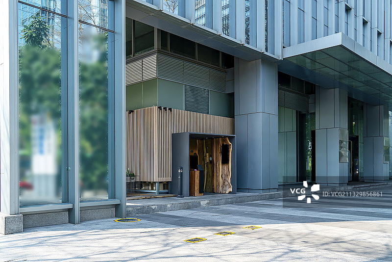 城市现代办公楼出入口图片素材