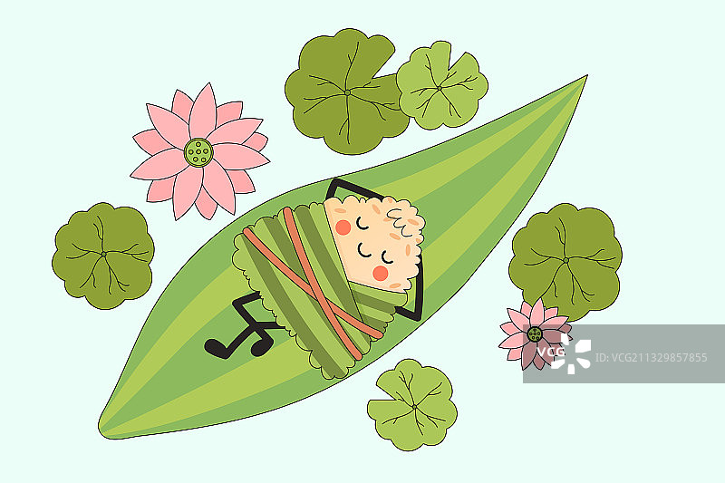 庆祝端午佳节矢量插画图片素材