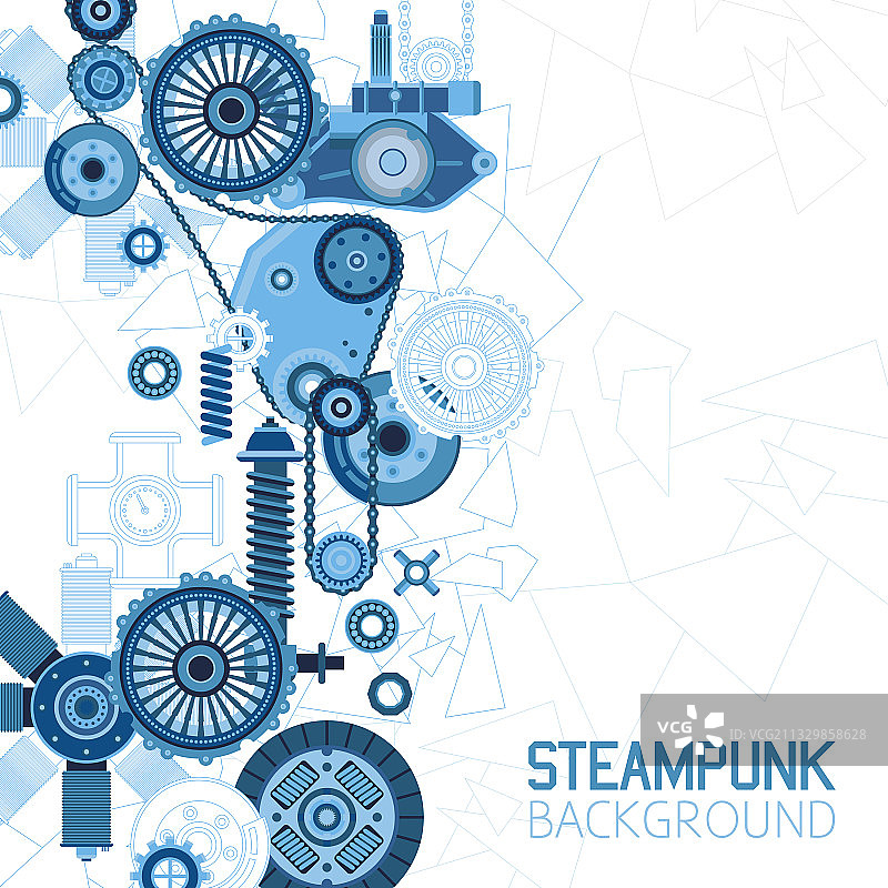 蒸汽朋克未来主义背景图片素材
