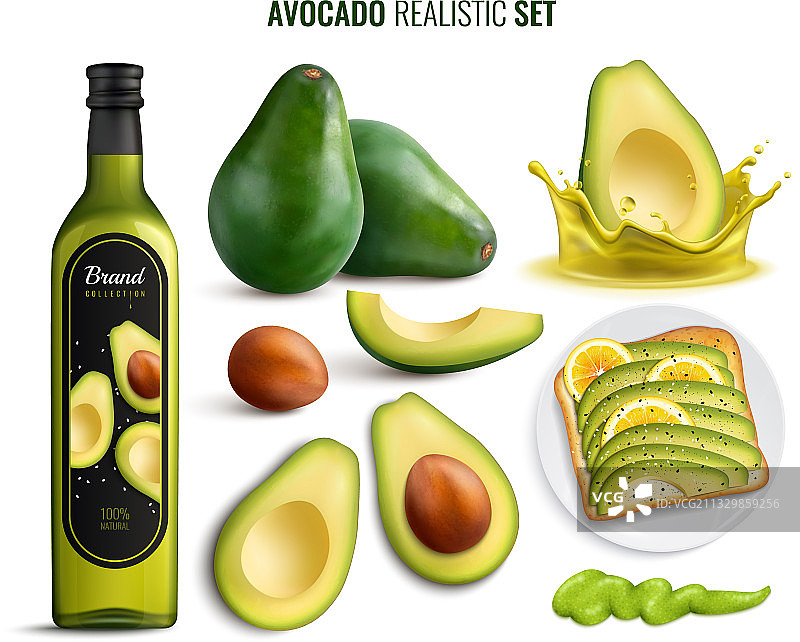 牛油果写实素材图片素材