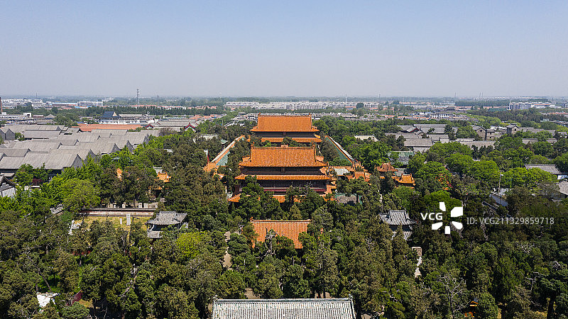 曲阜市孔庙航拍图片素材