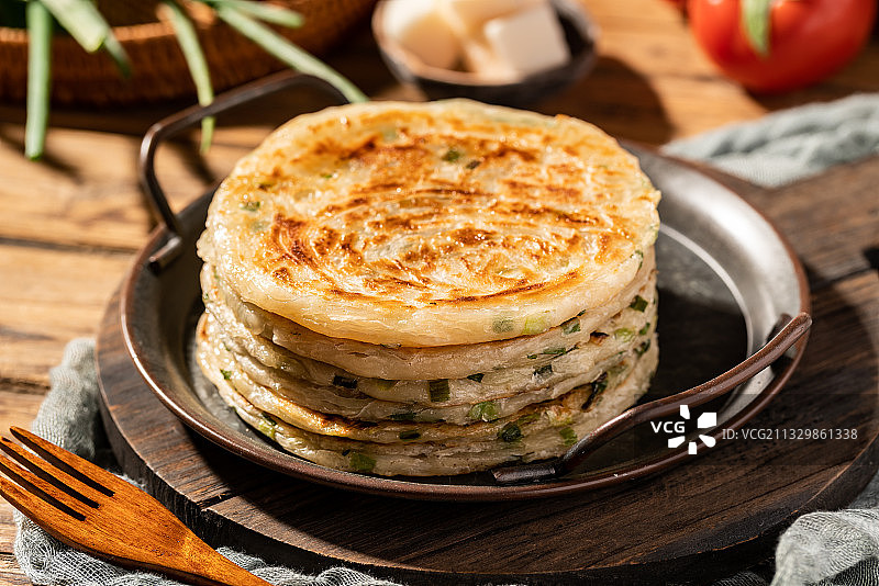 葱油饼图片素材