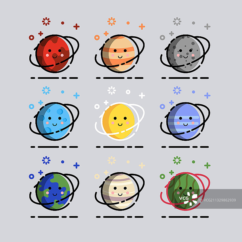 MBE风格 星球元素图片素材