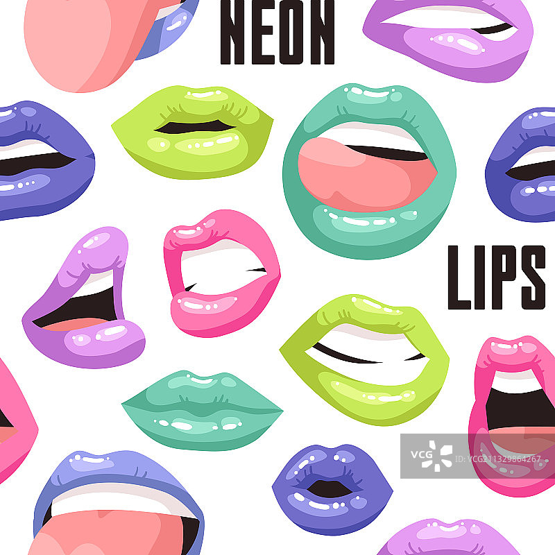 涂着炫彩口红的女性嘴唇时尚图片素材