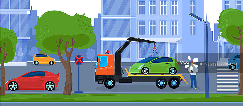 汽车拖车维修服务图片素材