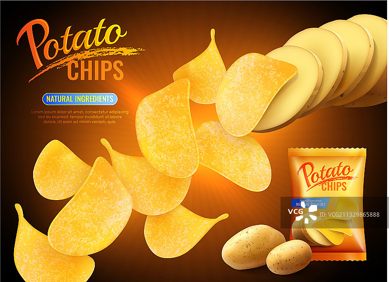 薯片广告背景图片素材