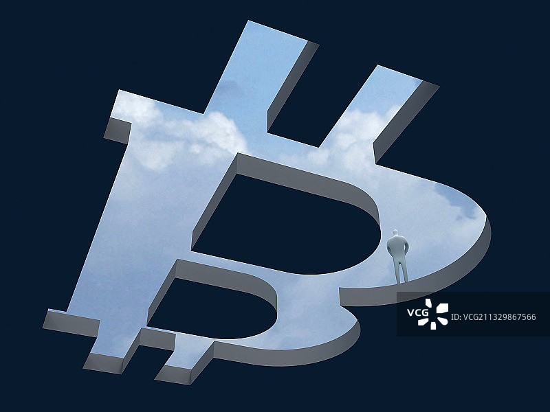 比特币天空图片素材