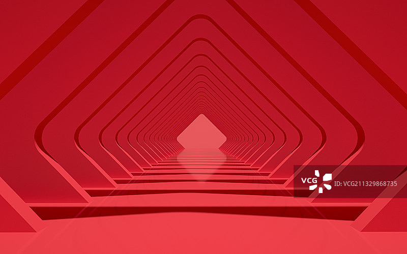 红色三维空间背景图片素材