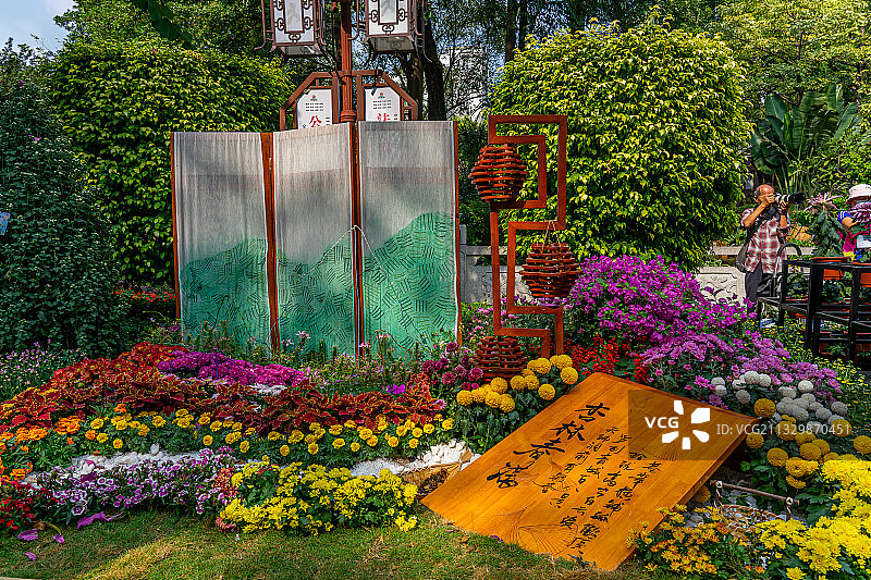 广州荔湾区文化公园园林景观图片素材