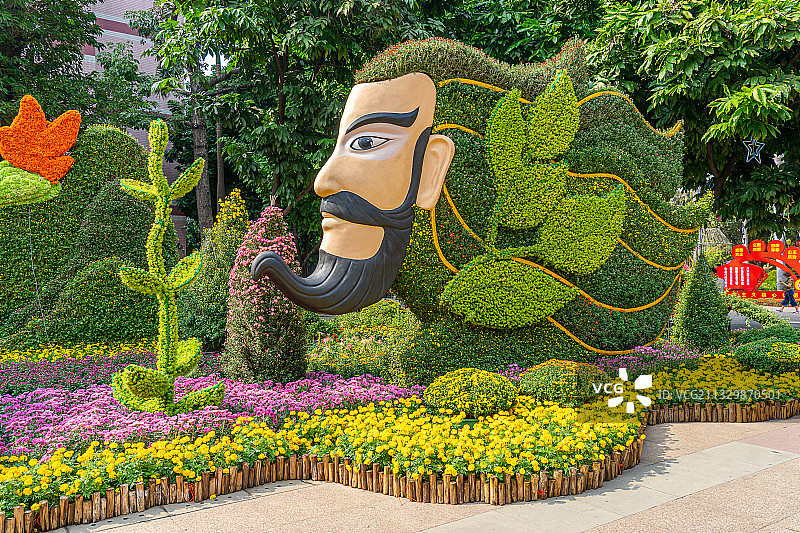 广州荔湾区文化公园园林景观图片素材