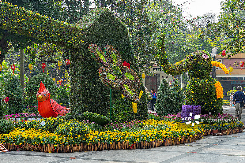 广州荔湾区文化公园园林景观图片素材