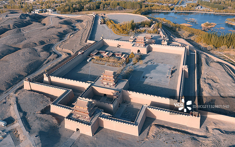 航拍嘉峪关图片素材