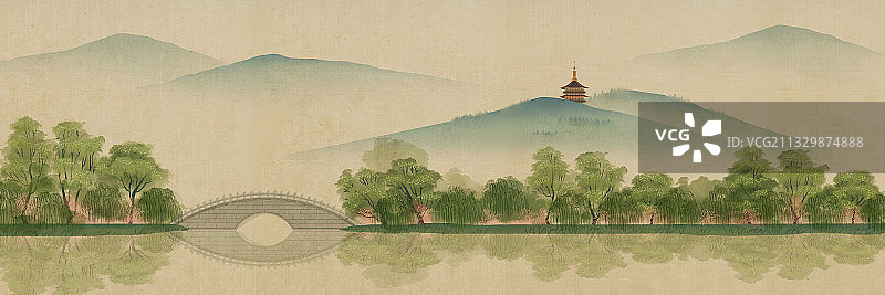 苏堤春晓图片素材