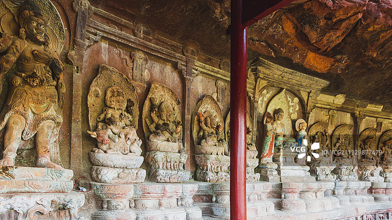 云南大理剑川石宝山石钟寺石窟佛像 石钟寺 大理图片素材