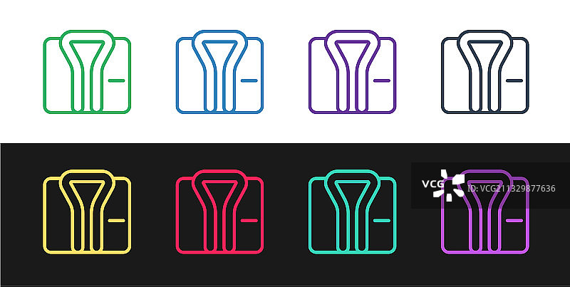 黑白浴袍图标图片素材