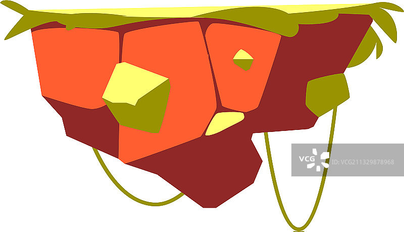 石材游戏岛屿卡通悬浮岛图片素材