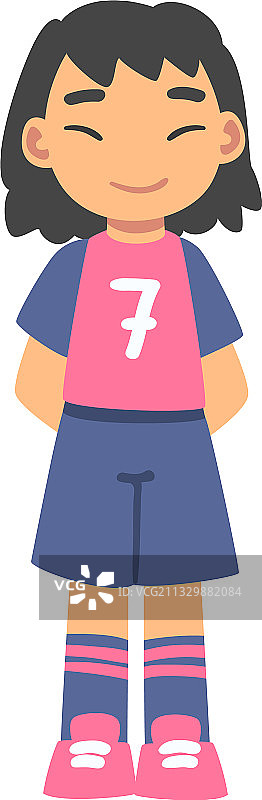 可爱儿童足球运动员图片素材