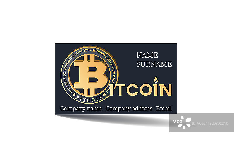 比特币支付卡模板设计图片素材