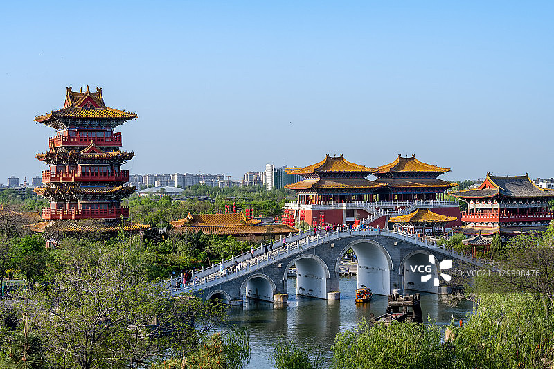 中国河南开封清明上河园图片素材