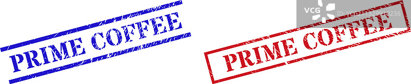 带有纹理划痕印章的优质咖啡图片素材