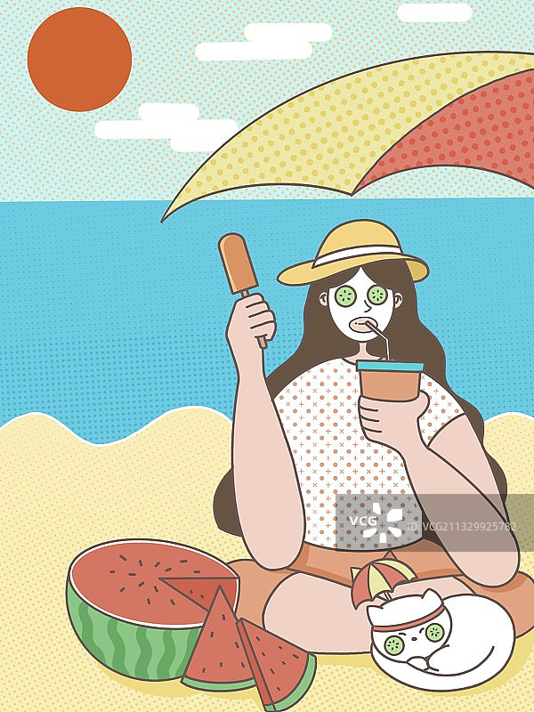 夏日系列商插图片素材