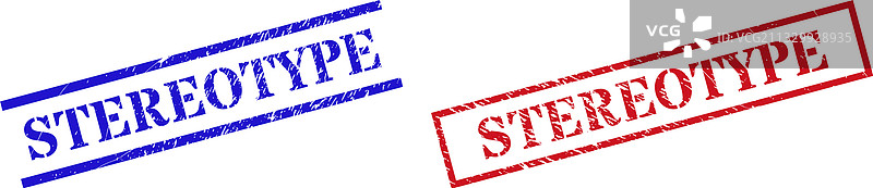 带有刮痕水印的刻板印象Grunge印章图片素材